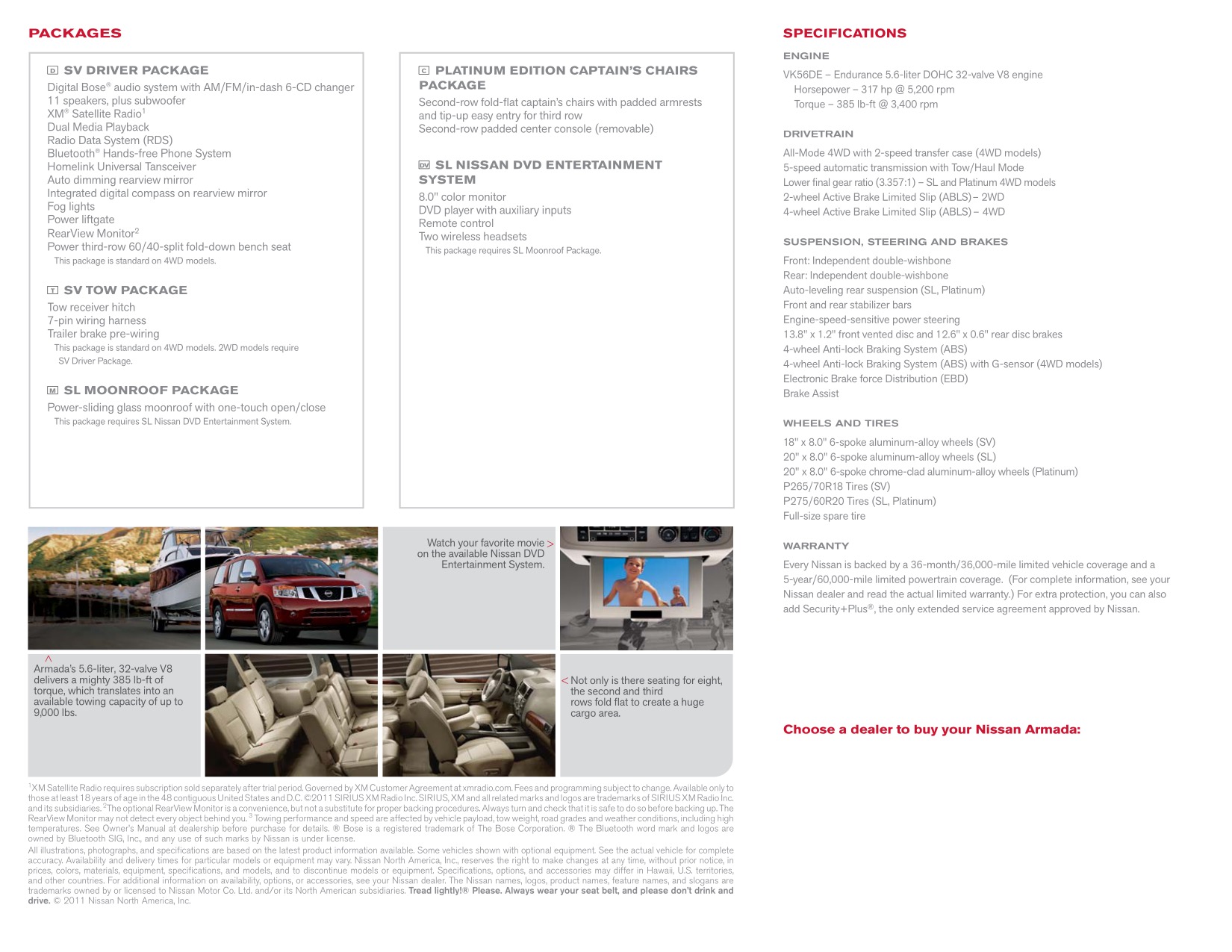 2012 Nissan Armada Brochure Page 1